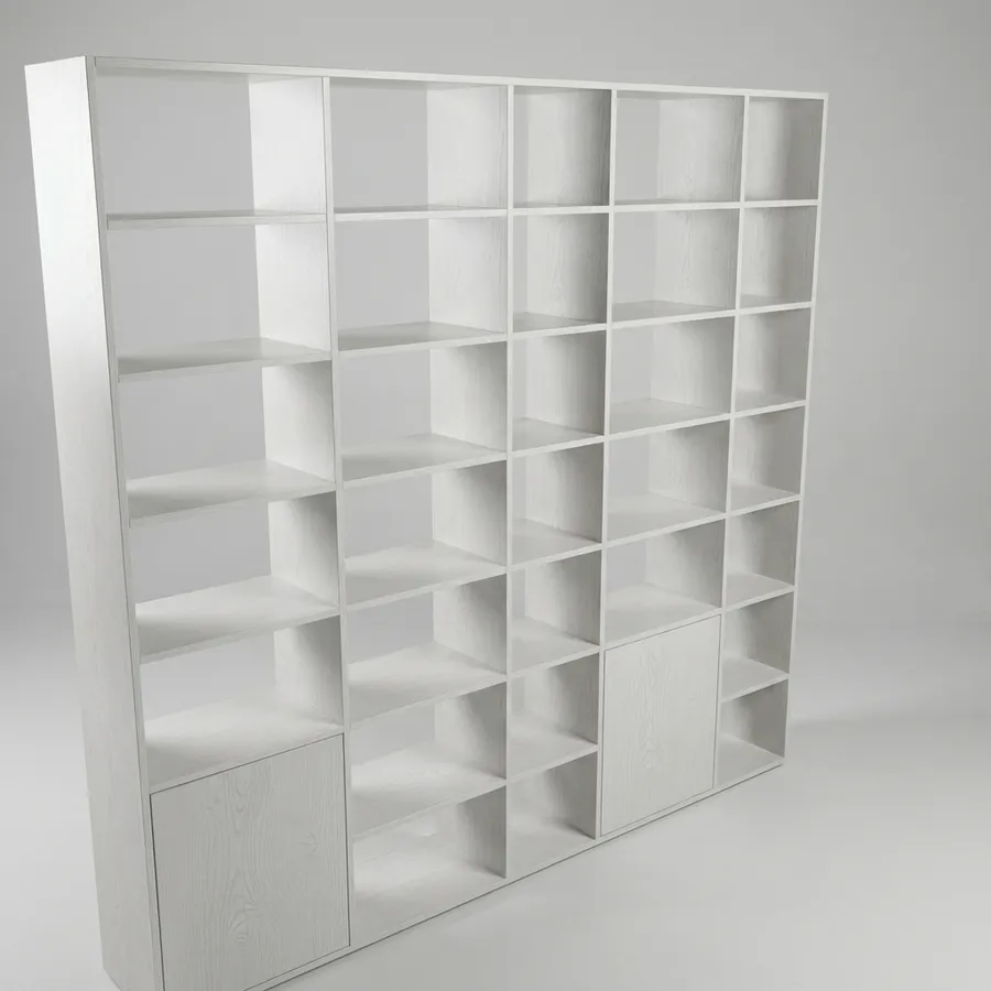 5 columnas · 2 con puerta · 220 cm · Niebla