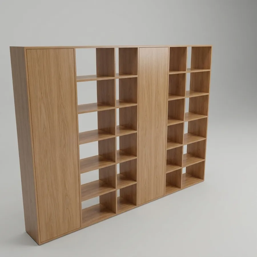 6 columnas · 2 con puerta · 240 cm · Fresno