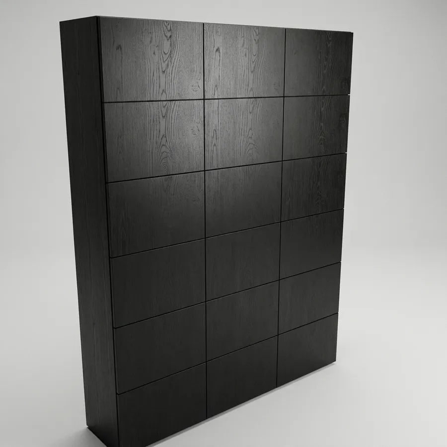 3 columnas · 3 con puerta · 140 cm · Roble Negro