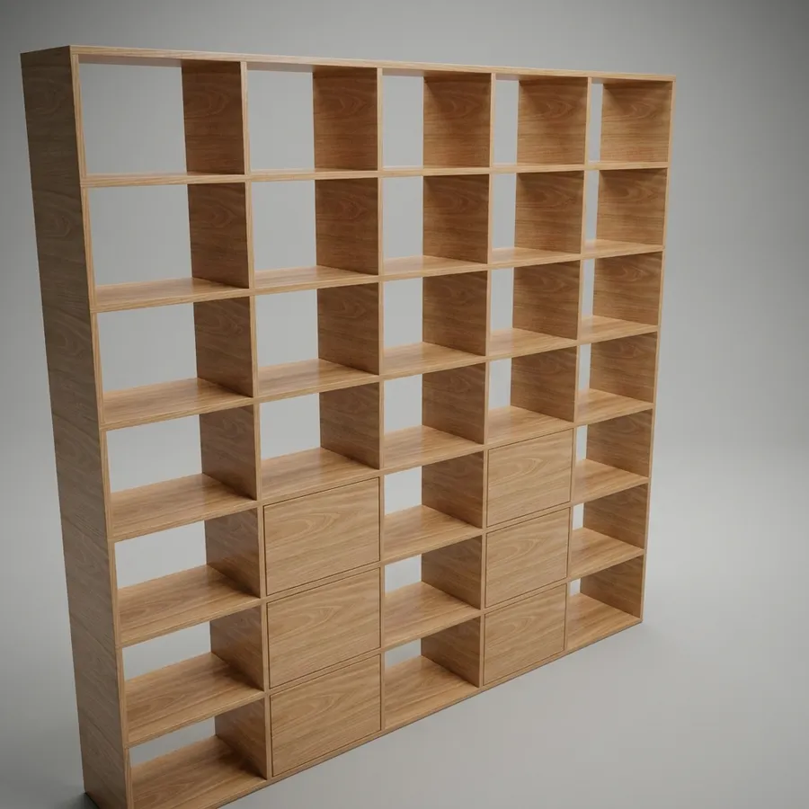 5 columnas · 2 con puerta · 220 cm · Fresno