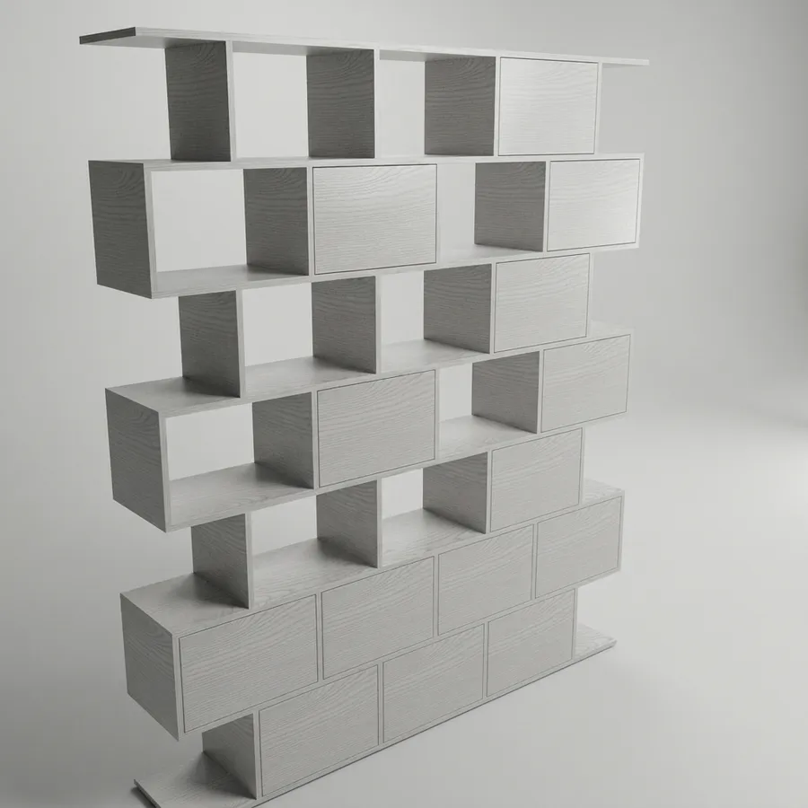 4 columnas escalonadas · 180 cm · Niebla