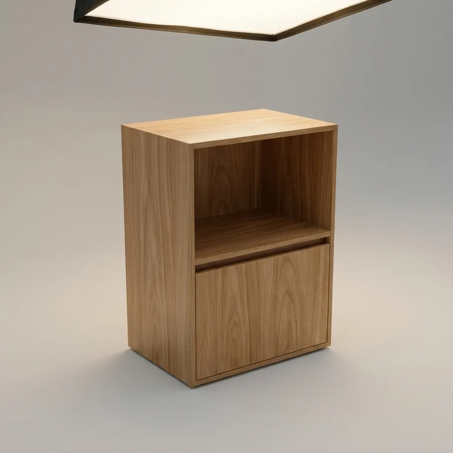 Cajonero 1 columna · 1 cajón (Gola) · 60 cm · Fresno